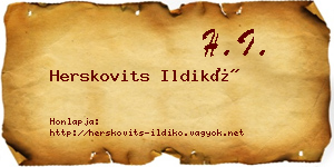 Herskovits Ildikó névjegykártya